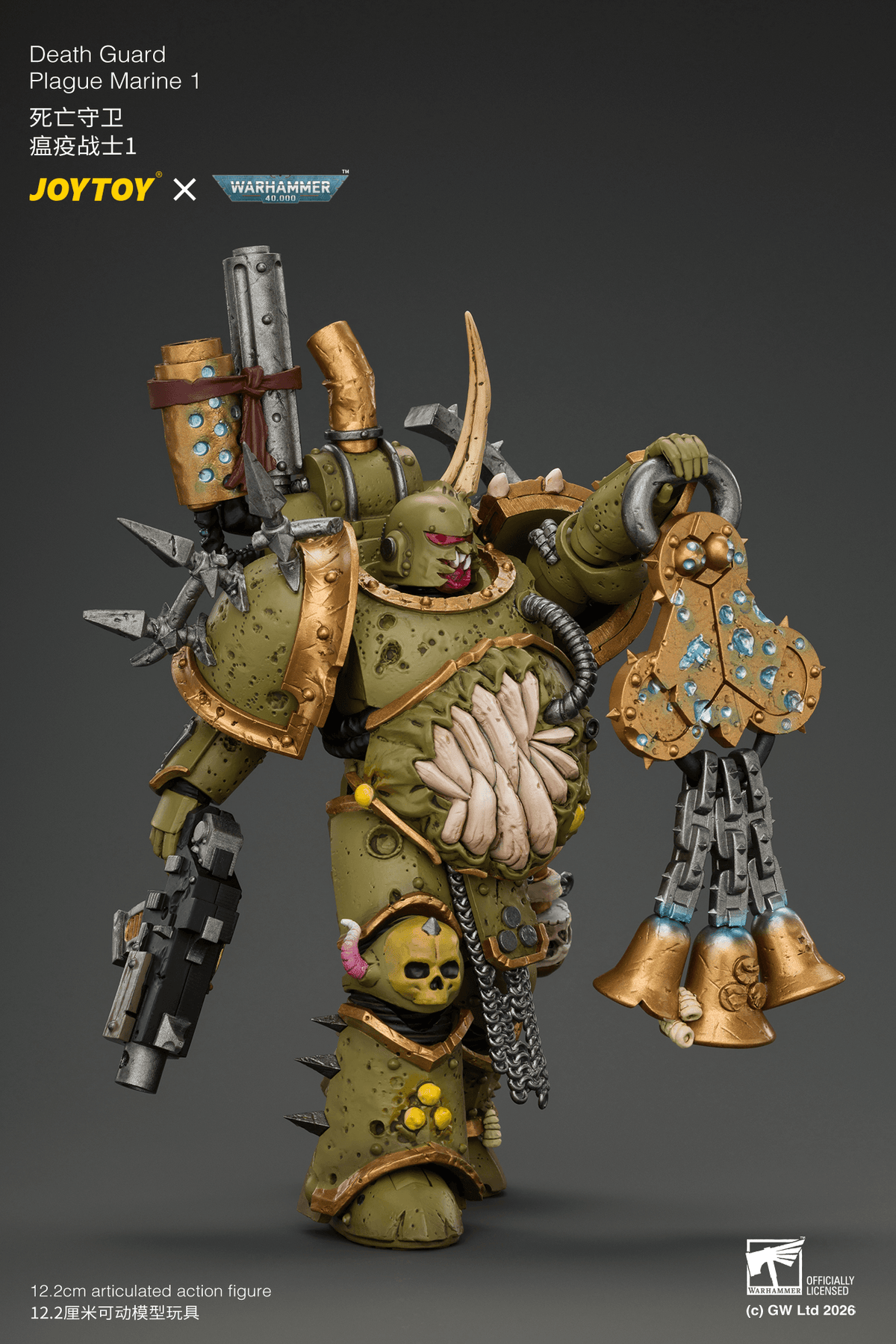 Death Guard Plague Marine 1 with Boltgun and Icon of Despair