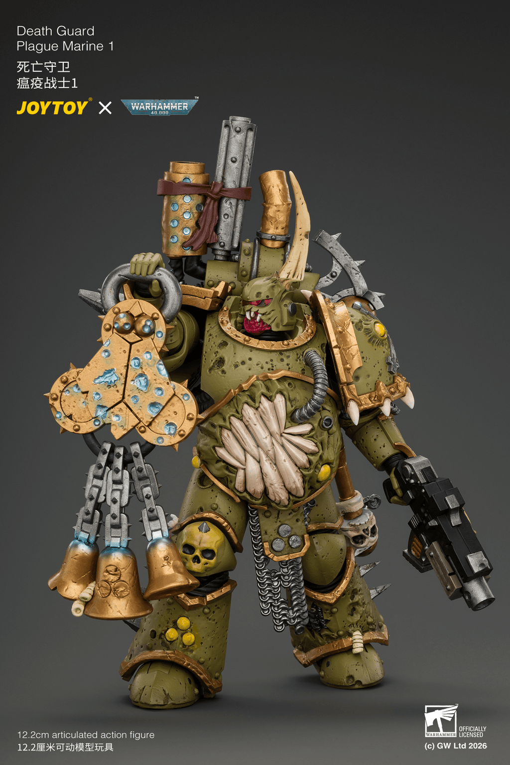 Death Guard Plague Marine 1 with Boltgun and Icon of Despair