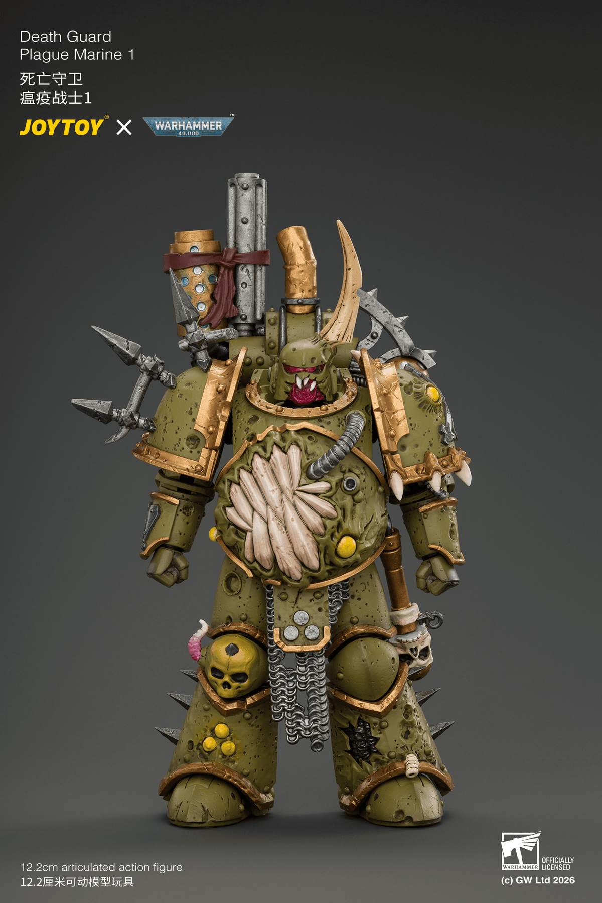 Death Guard Plague Marine 1 with Boltgun and Icon of Despair