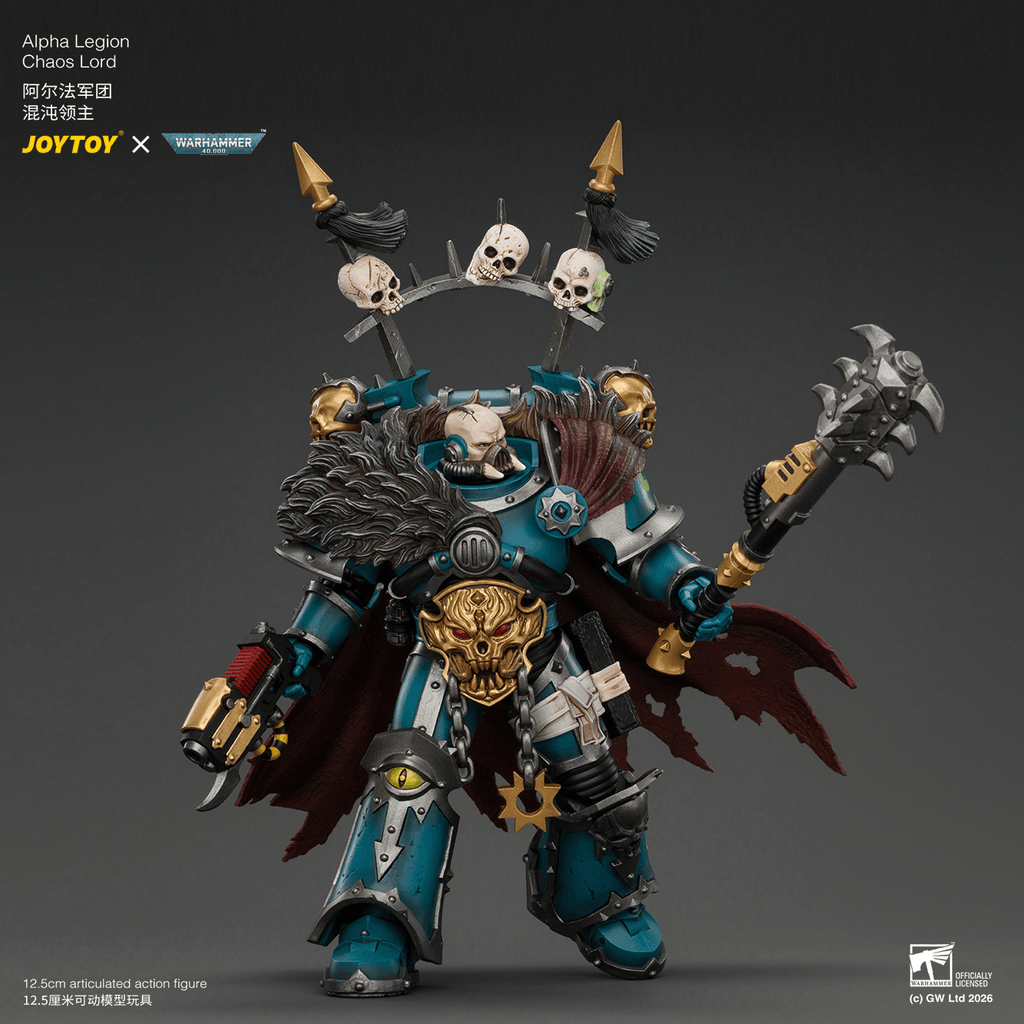 Alpha Legion Chaos Lord with Plasma Pistol and Accursed Weapon