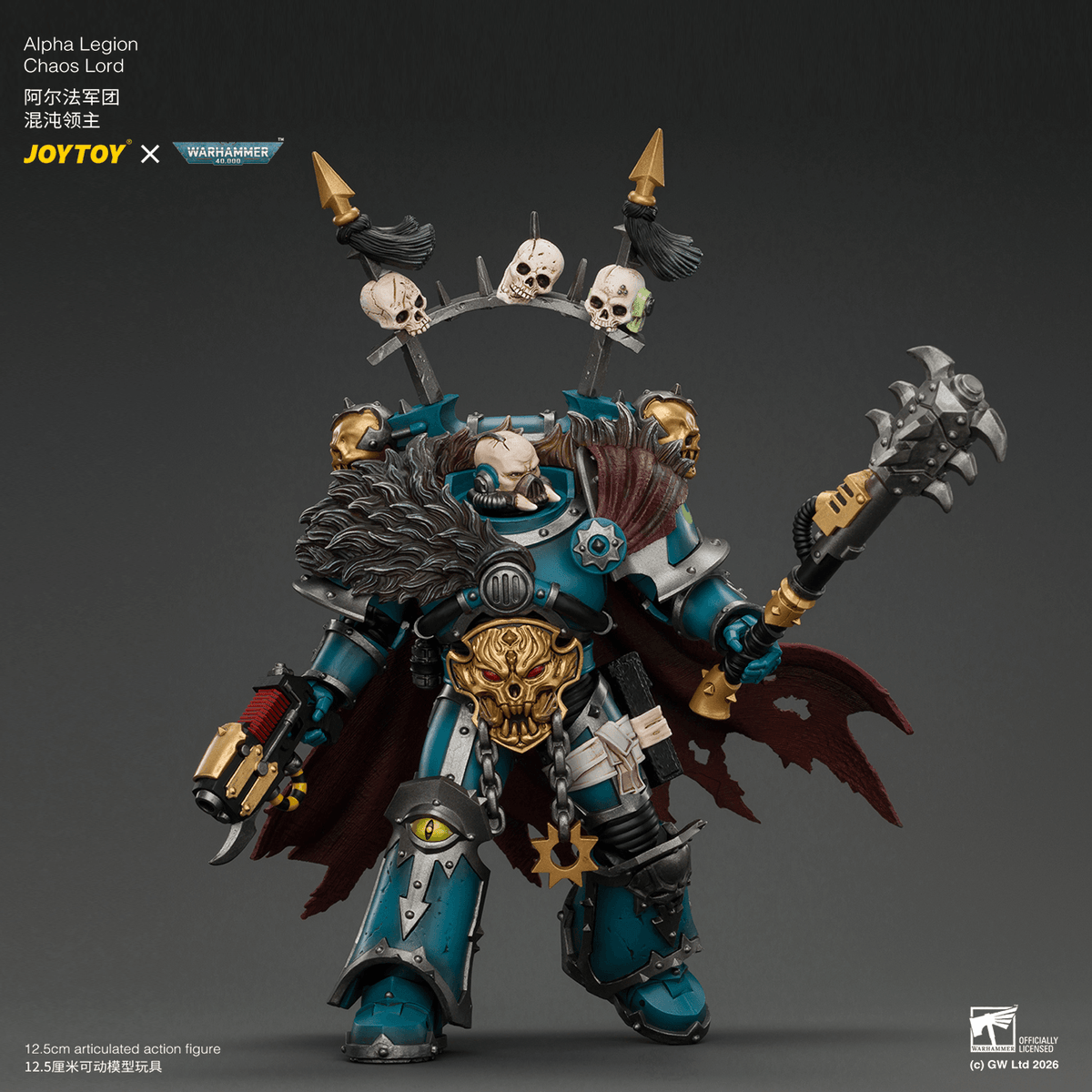Alpha Legion Chaos Lord with Plasma Pistol and Accursed Weapon