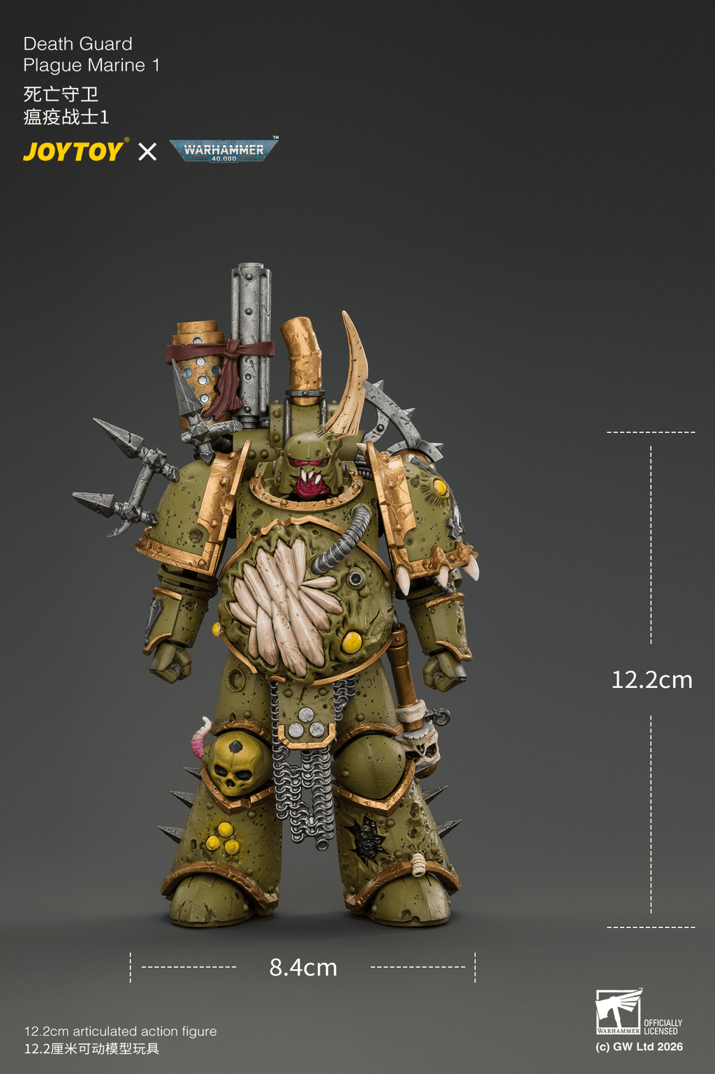 Death Guard Plague Marine 1 with Boltgun and Icon of Despair