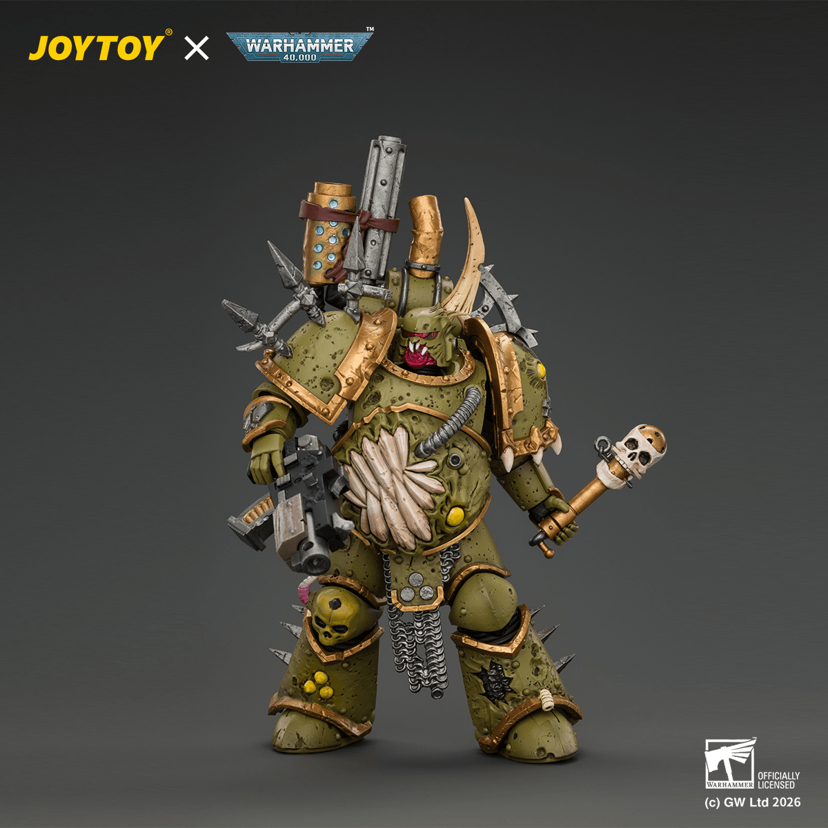 Death Guard Plague Marine 1 with Boltgun and Icon of Despair