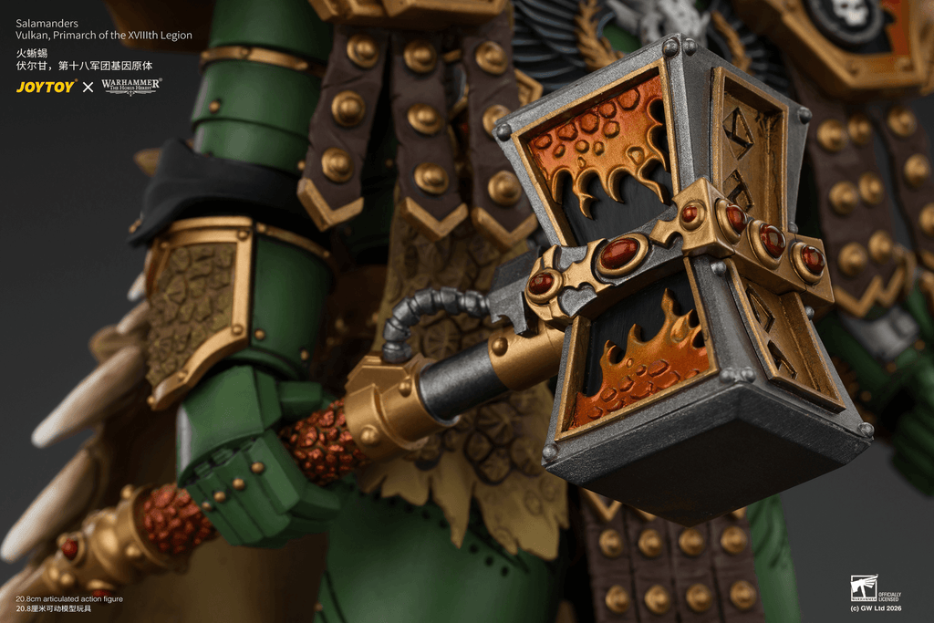 JOYTOY Warhammer The Horus Heresy – Salamanders Vulkan, Primarch of the XVIIIth Legion 1/18
