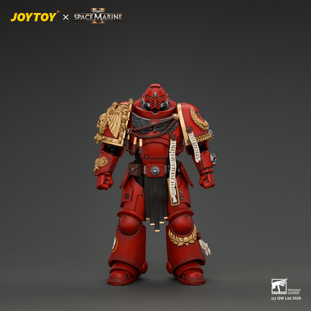 JOYTOY Warhammer 40K Game Edition Blood Angels Veteran with Bolt Rifle, Chainsword, Bolt Pistol & Plasma Pistol