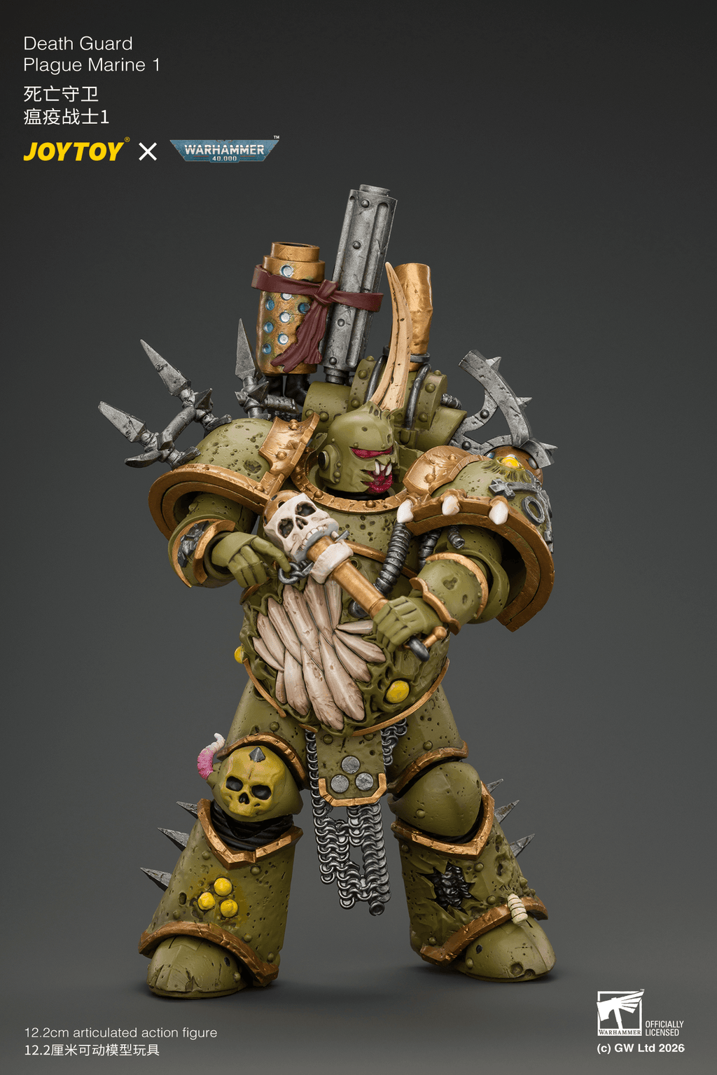 Death Guard Plague Marine 1 with Boltgun and Icon of Despair