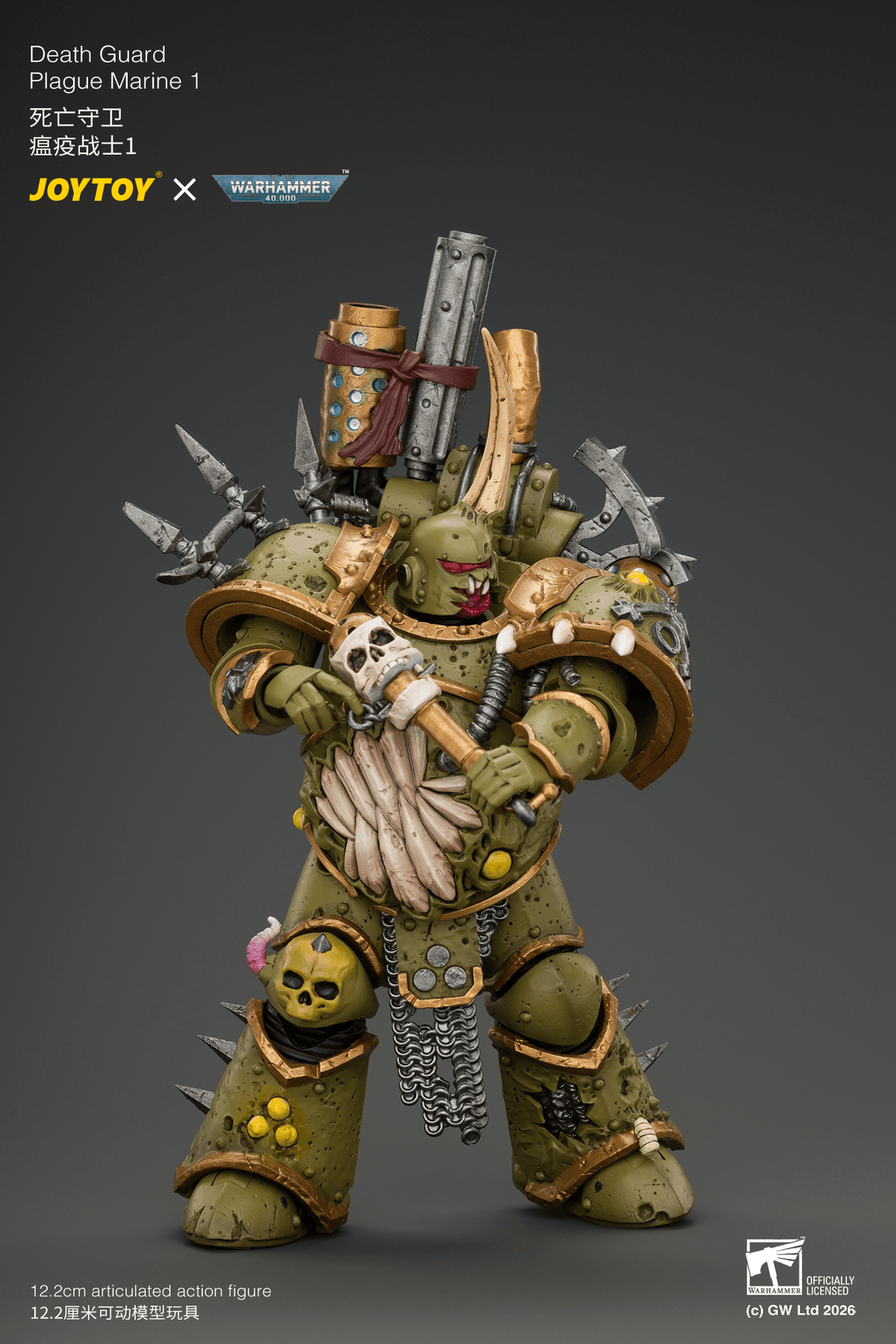 Death Guard Plague Marine 1 with Boltgun and Icon of Despair