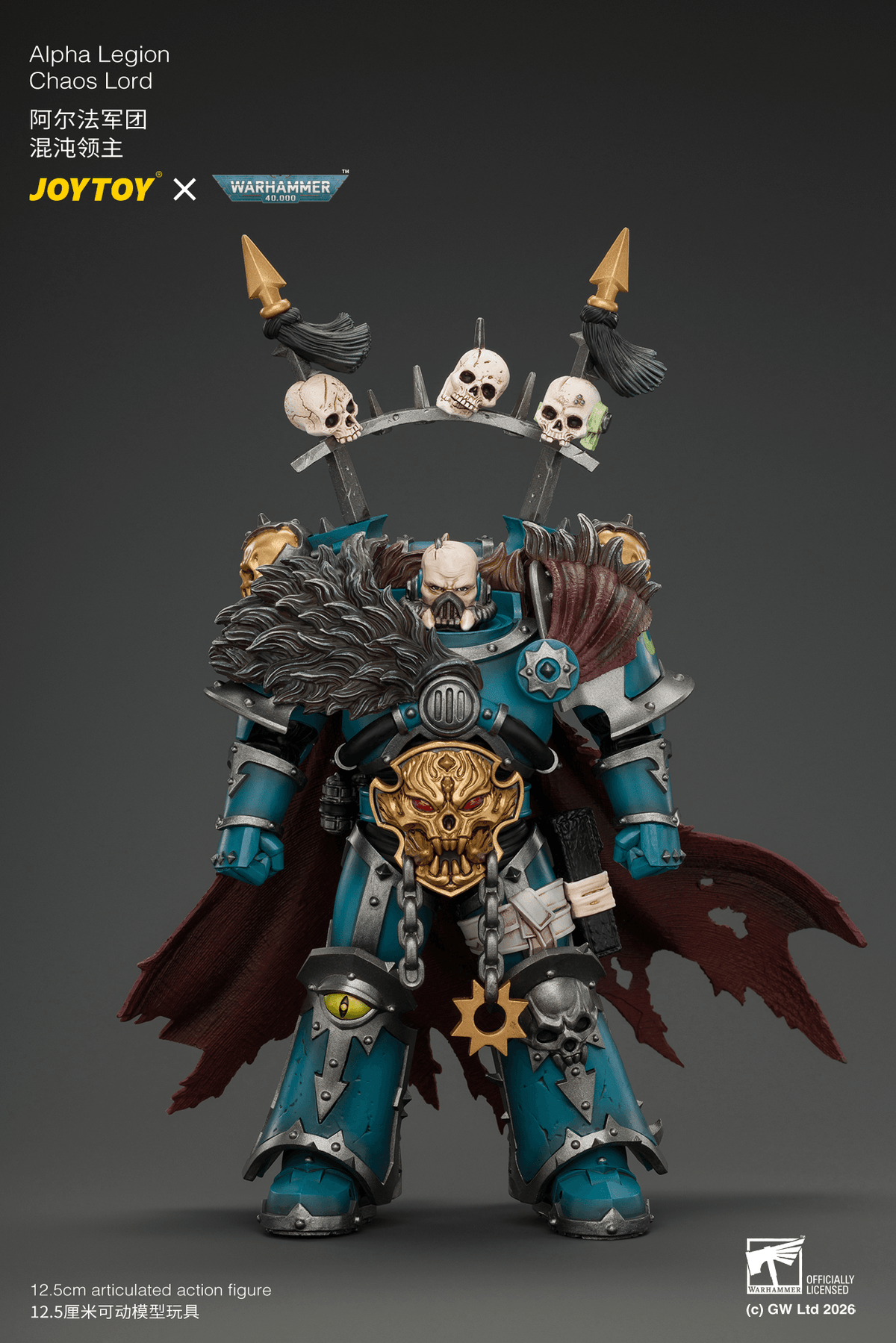 Alpha Legion Chaos Lord with Plasma Pistol and Accursed Weapon