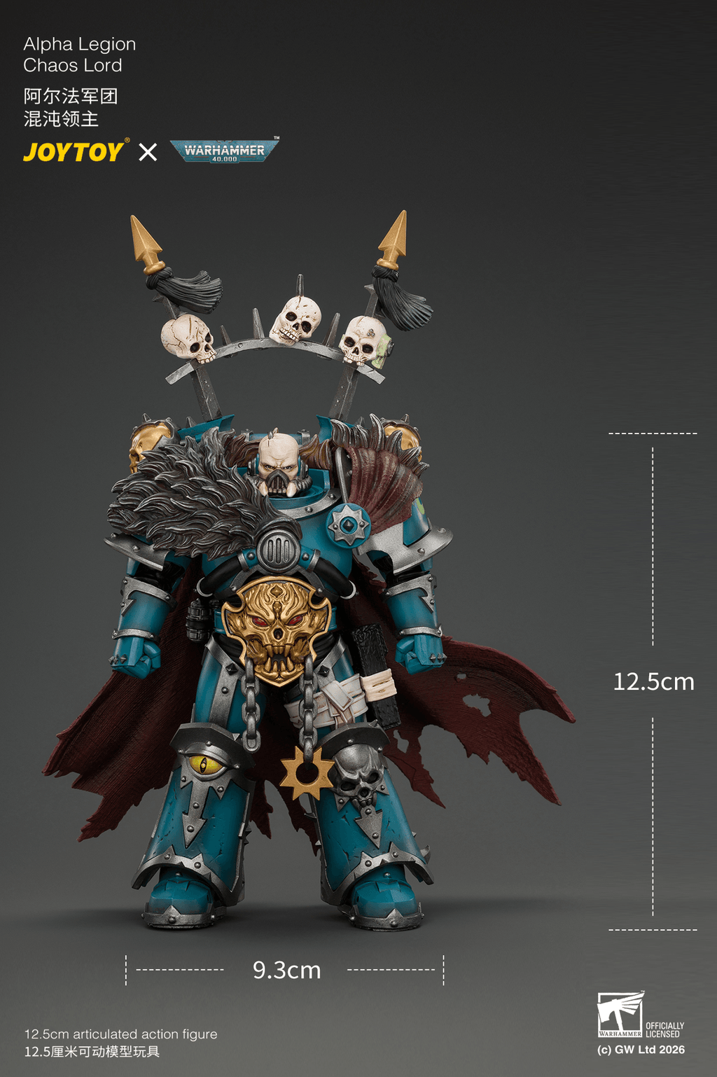 Alpha Legion Chaos Lord with Plasma Pistol and Accursed Weapon